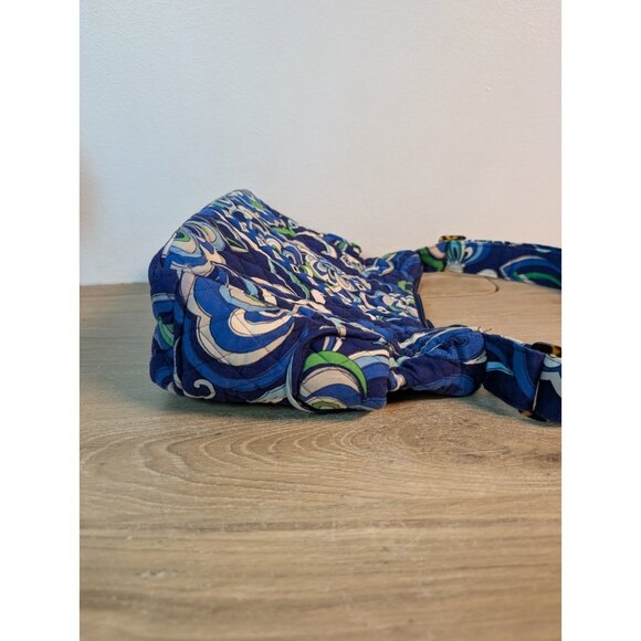 Vera Bradley Mediterranean Blue Paisley Floral Shoulder Bag Purse Cute - Picture 4 of 8